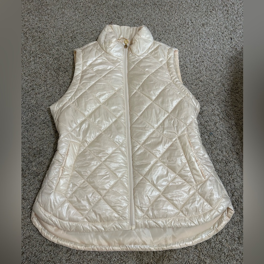 Marc New York Andrew Marc Quilted Puffer Vest Nylon Zip Up Pocket Winter Women M